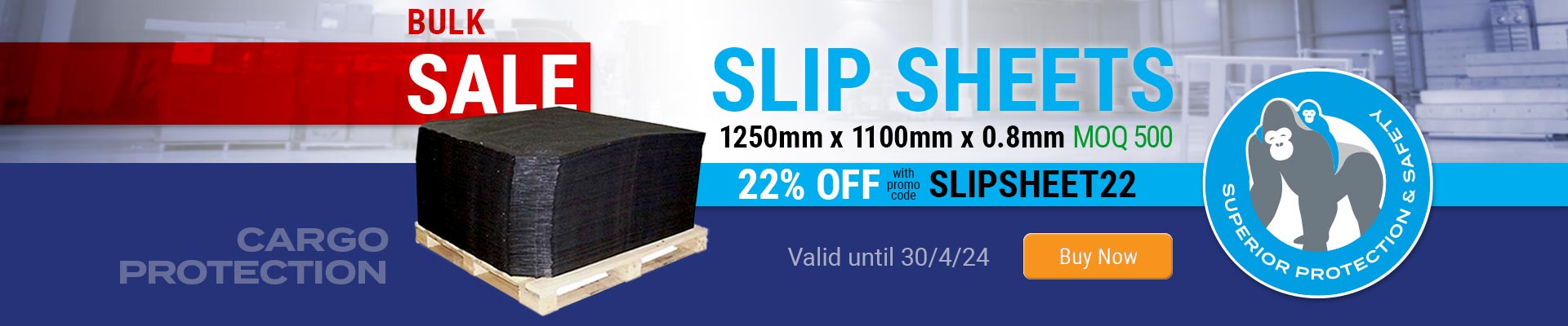 Slip Sheets Bulk Sale - Silverback