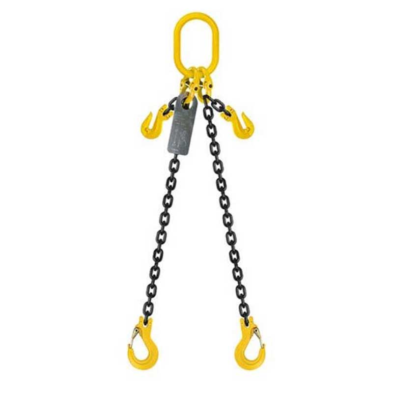 G80 Chain Towing Bridle 8mm x 1m Safety Hooks plus Shorteners