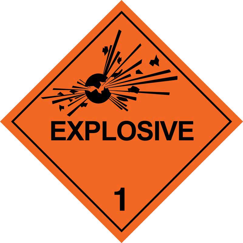 Silverback Dangerous Goods Class 1.1 Explosives (14010 - 250mm-Vinyl)