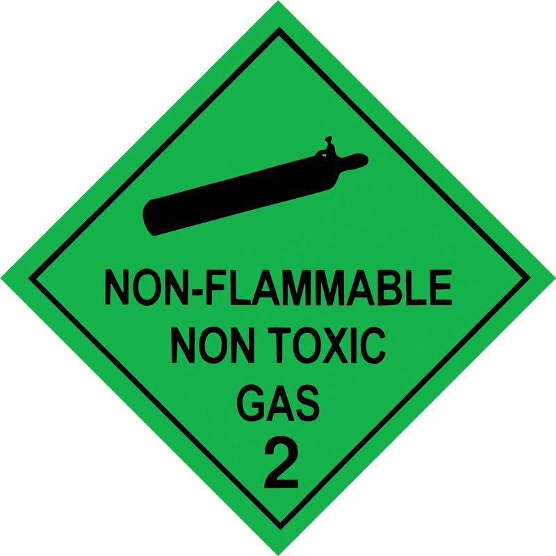 Silverback Dangerous Goods Class 2.2 Non-Flammable Non-Toxic Gas (14022 - 250mm-Vinyl)