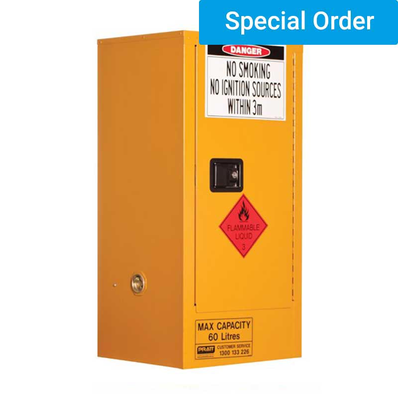 Flammable Liquid Storage Cabinets (25501 - 60L 1-Dr 2-Lvl)