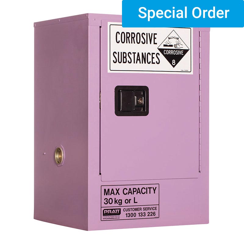 Corrosive Substance Storage Cabinets (25520 - 30L 1-Dr 1-Lvl)