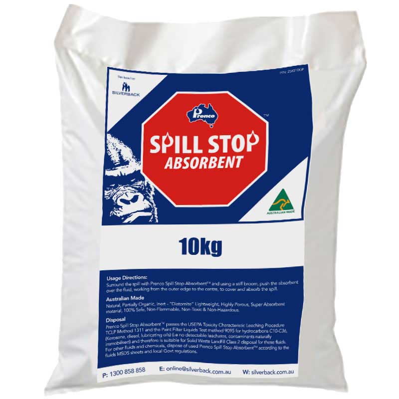 Silverback Spill Stop Mineral Absorbent (256510GP - 10kg Bag)