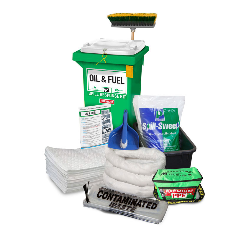 Oil Fuel Hydrocarbon Prenco Spill Response Kits (25875POF - 75L PREMIUM)