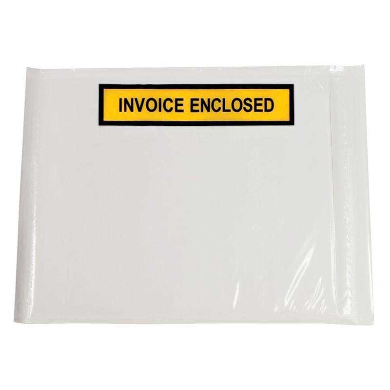 Invoice Enclosed Adhesive Pockets (26001W - WHITE - Carton of 1000)