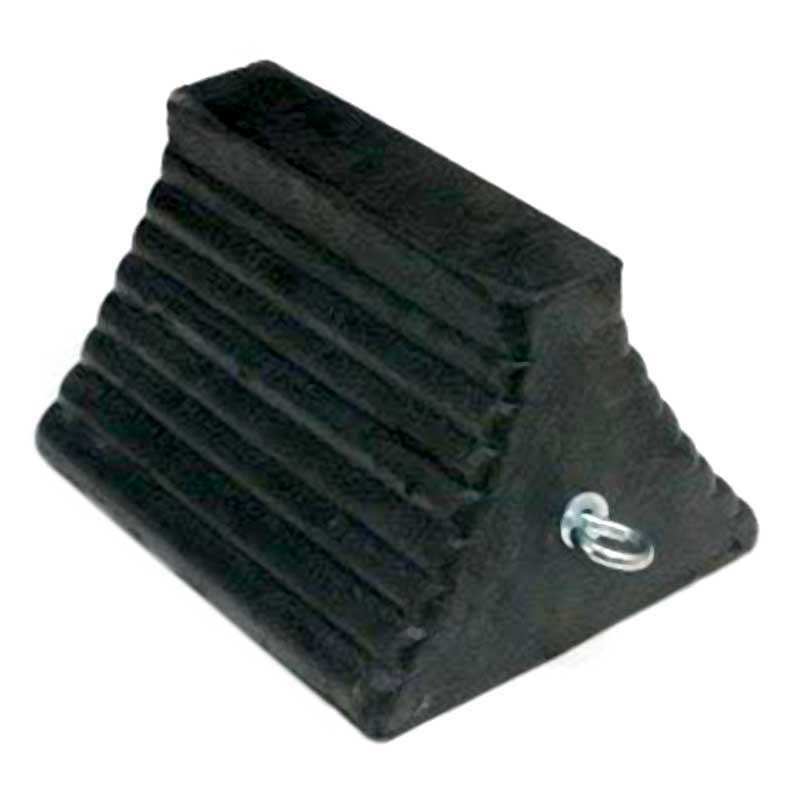Rubber Wheel Chocks (52009 - Ribbed Face - Steel Rope Hole)
