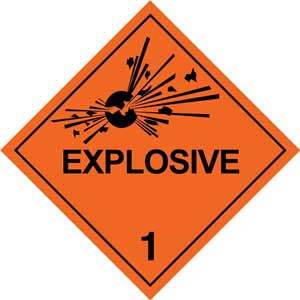 Silverback 270mm Class 1.1 Explosive Metal Sign