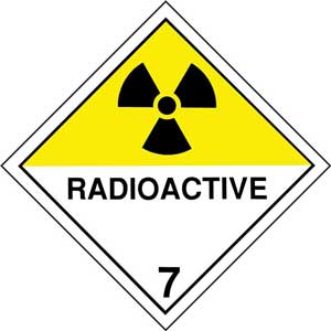 Silverback 250mm Class 7D Radioactive Adhesive Label