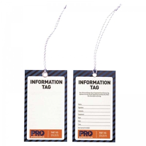 Silverback Information Safety Tag 75mm x 125mm Blank PK 100