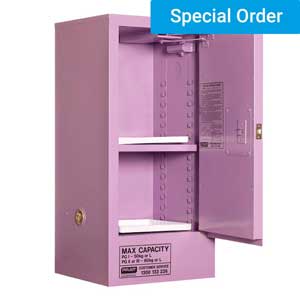 Silverback 60L Corrosive Substance Storage Cabinet 1 Door 2 Shelf