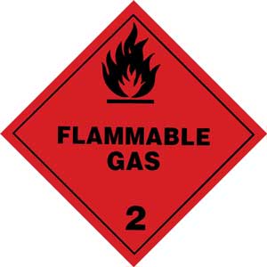 Dangerous Goods Class 2.1 Flammable Gas