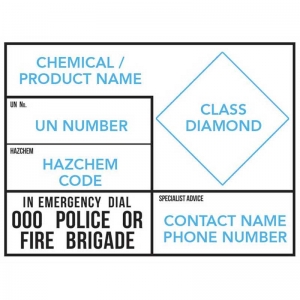 Silverback Dangerous Goods Emergency Information Placard